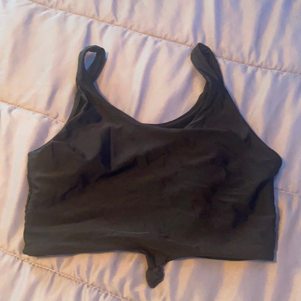 Black sheen bikini top super cute